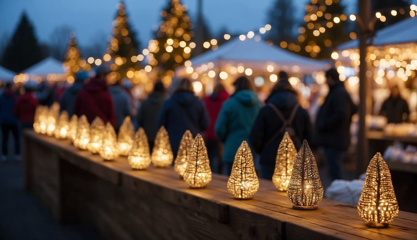 The Roseburg Holiday Craft Fair bustles with festive energy as vendors display handmade goods and shoppers browse for unique Christmas gifts. Twinkling lights and seasonal decorations create a merry atmosphere