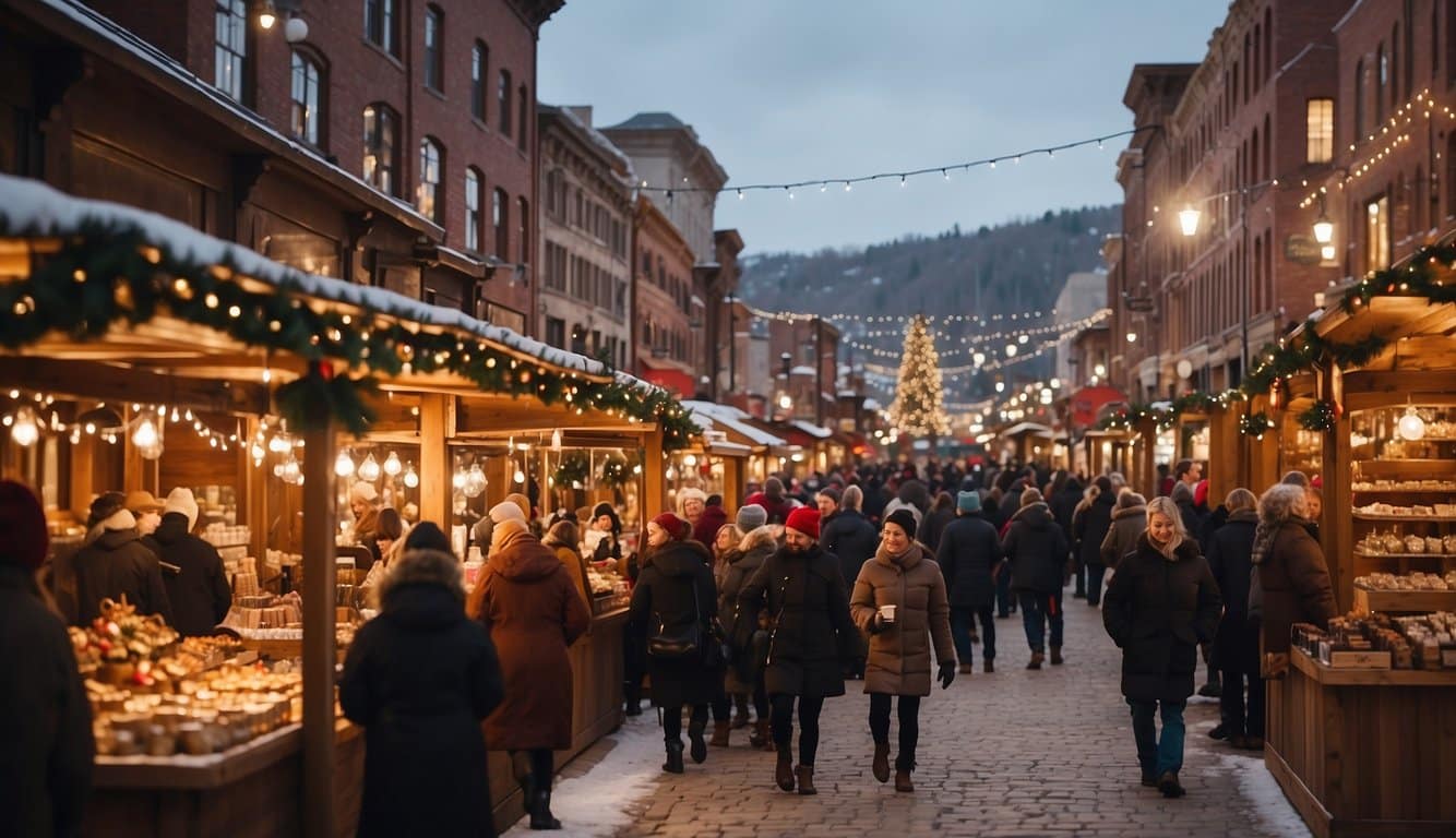 The Christmas market in Deadwood is bustling with festive activity, as vendors sell handmade crafts and delicious treats. The air is filled with the sound of carolers and the scent of hot cocoa and roasted chestnuts