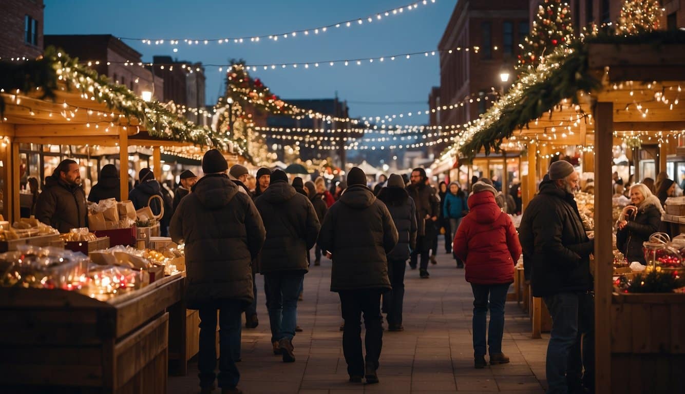 The Chamberlain Christmas Extravaganza features festive markets with colorful stalls and twinkling lights in South Dakota 2024