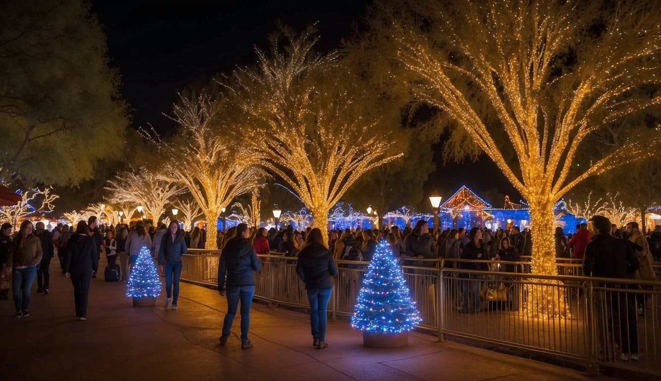 Vibrant ZooLights illuminate Phoenix Zoo's Christmas Markets, creating a festive atmosphere in Arizona 2024