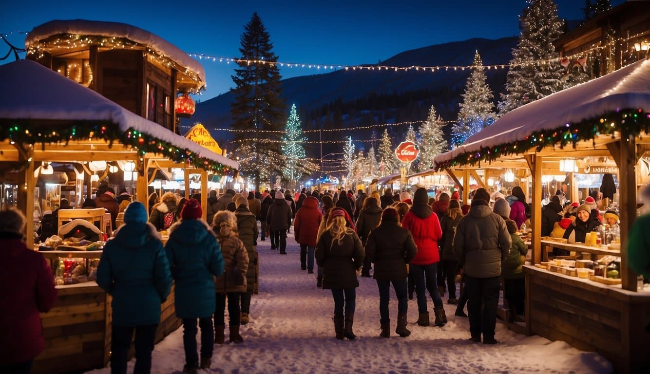 The McCall Winter Carnival and Market Christmas Markets in Idaho are bustling with festive activities, colorful stalls, and lively entertainment in 2024