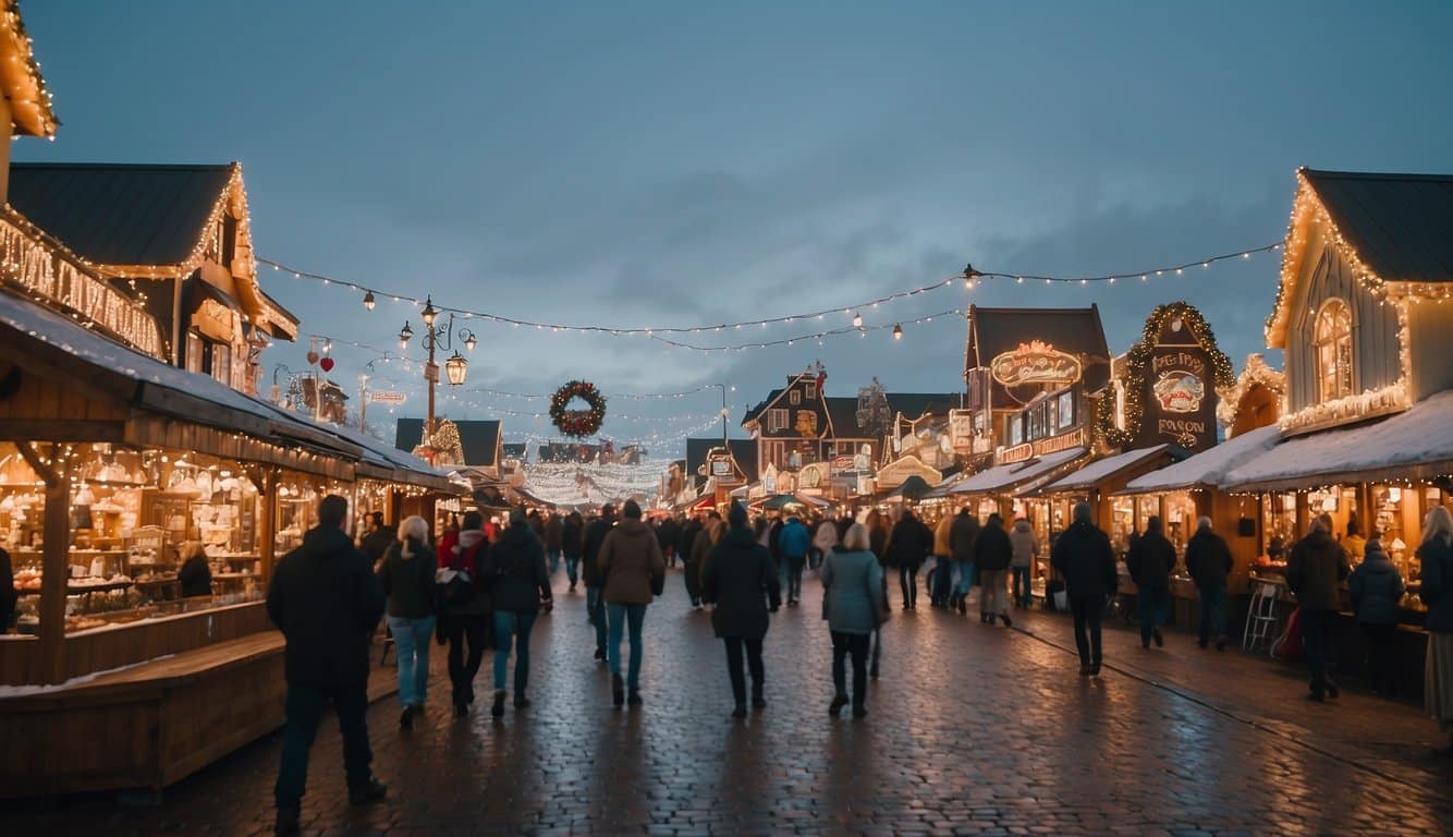 A snowy Myrtle Beach Winter Wonderland with festive Christmas markets in South Carolina, 2024