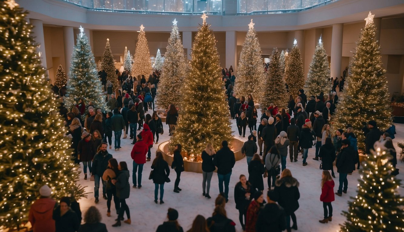 The Festival of Trees at Indiana Historical Society's Christmas Markets in 2024 buzzes with twinkling lights, festive decorations, and a variety of beautifully decorated Christmas trees