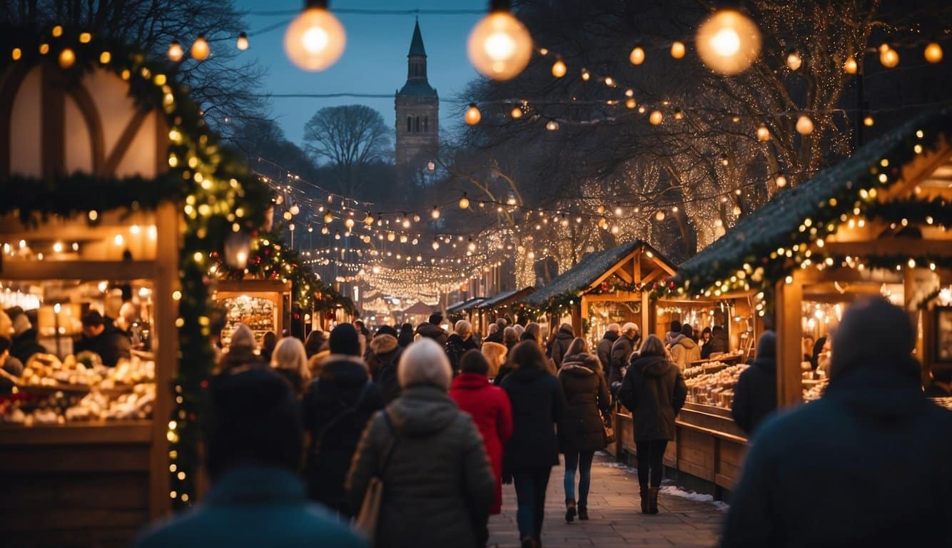 The Winchester Christmas Festival Christmas Markets in Indiana 2024 are bustling with festive activity, with colorful stalls selling handmade crafts and delicious holiday treats