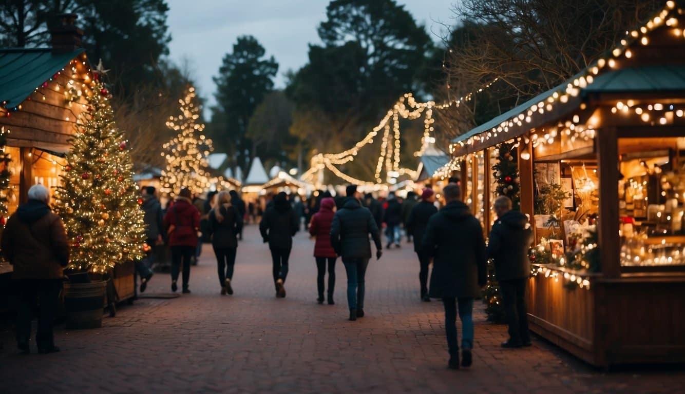 Stroll through the festive Lazy Acres Plantation Christmas Markets, adorned with colorful decorations, twinkling lights, and bustling with holiday cheer