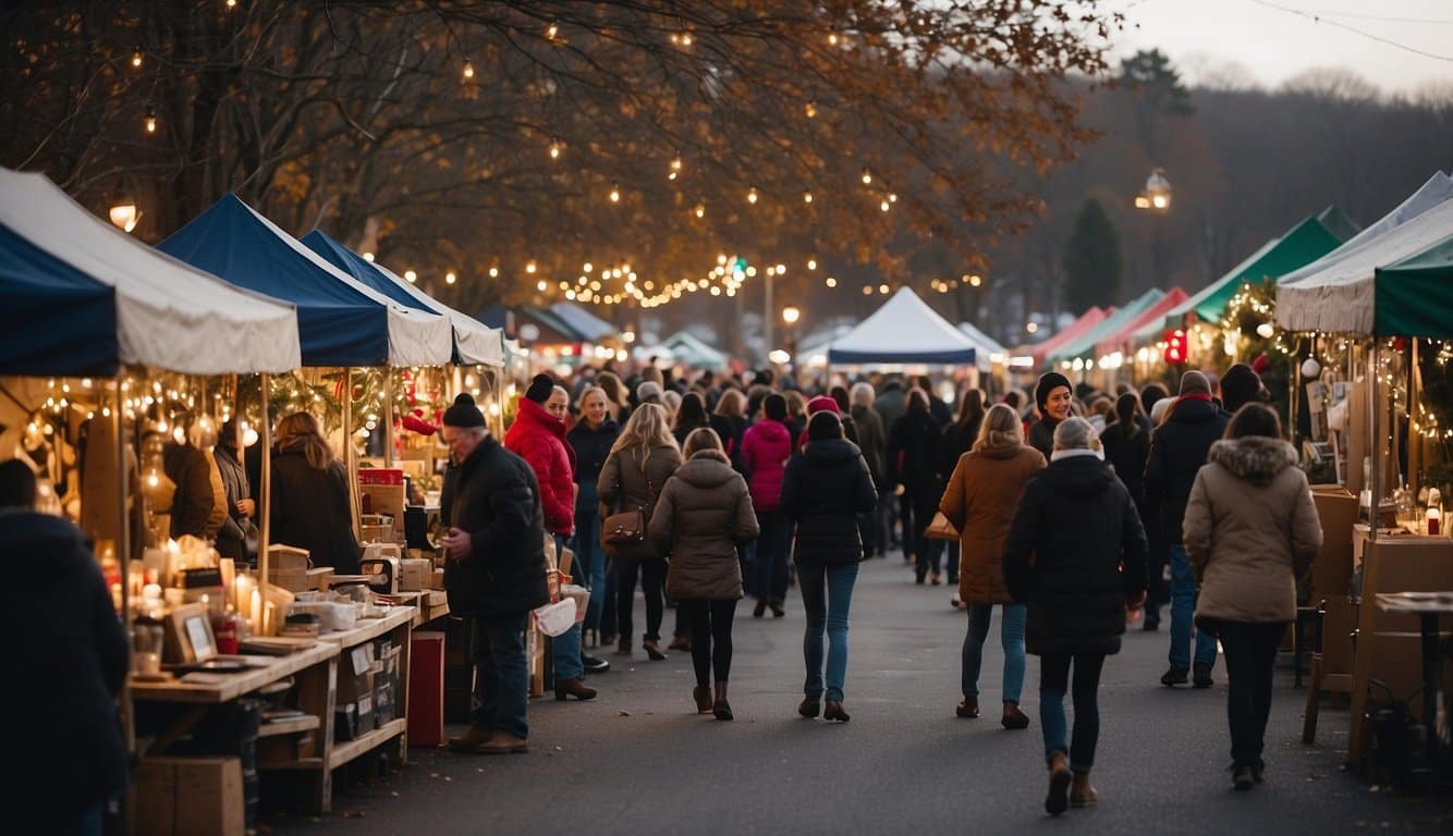 The Hanover Holiday Market bustles with festive activity, as vendors display their wares amidst twinkling lights and the scent of mulled cider fills the air