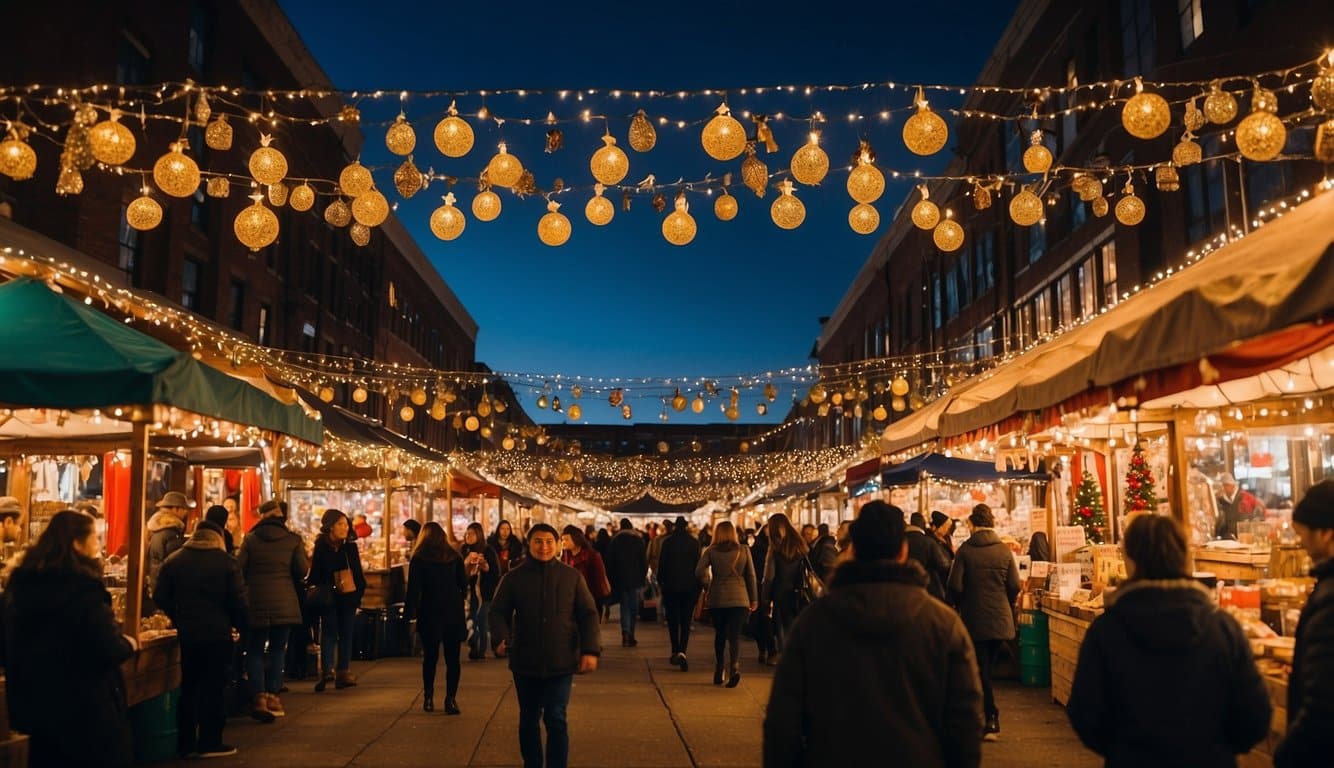 The Asbury Park Holiday Bazaar Christmas Markets in New Jersey 2024 are bustling with colorful stalls, twinkling lights, and festive decorations, creating a cheerful and lively atmosphere