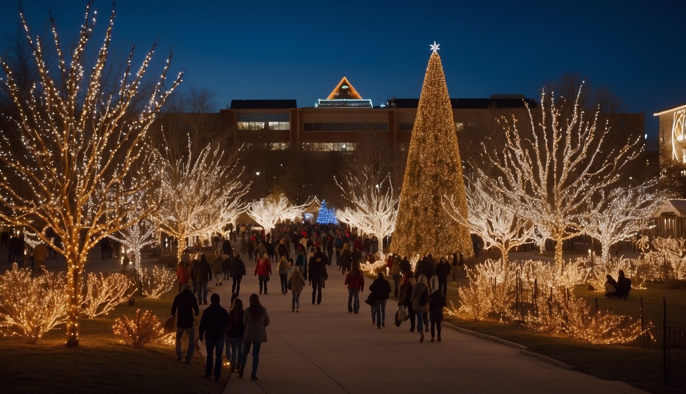 Scissortail Park glows with festive lights, as Christmas markets bustle with vendors and visitors. Oklahoma's 2024 Holiday Lights Festival is a dazzling display of holiday cheer