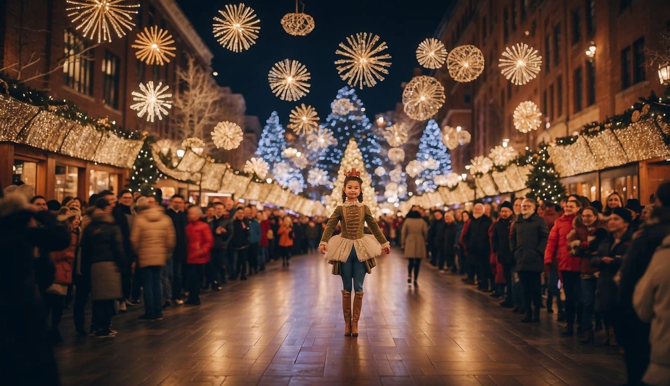 The Nutcracker Ballet: festive Christmas market with dancers, vendors, and audience in Oklahoma City, 2024