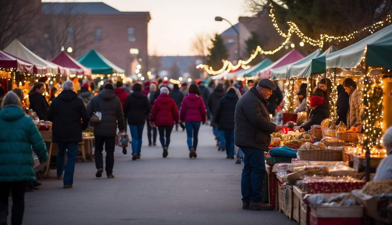 The Christmas Stroll in Sheridan, Wyoming, features festive market stalls and twinkling lights in 2024