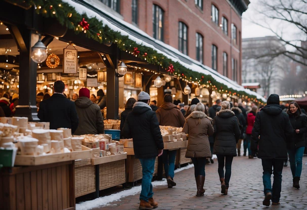 The Old South Church Christmas Craft Fair bustles with festive activity, as vendors display handmade goods and shoppers browse for unique holiday gifts