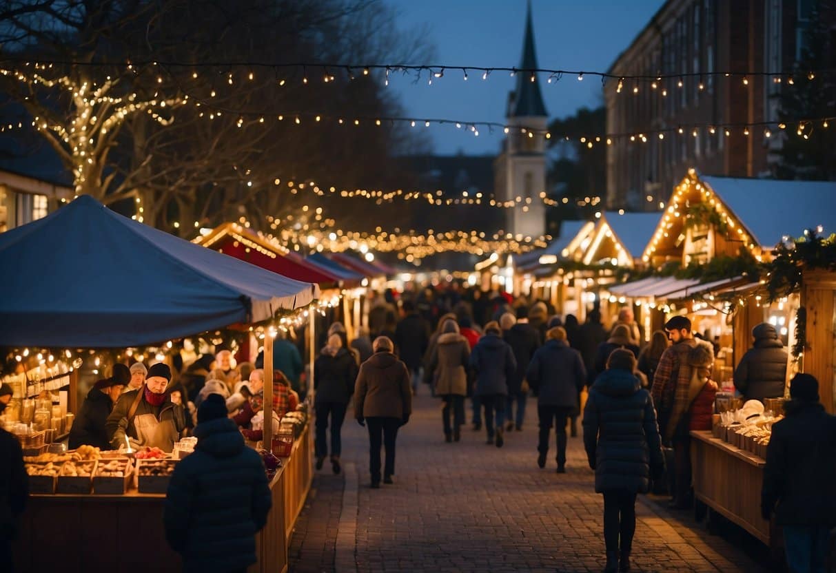 The Palmer Colony Christmas Market is bustling with festive activity, as vendors display their wares under twinkling lights and the scent of mulled cider fills the air