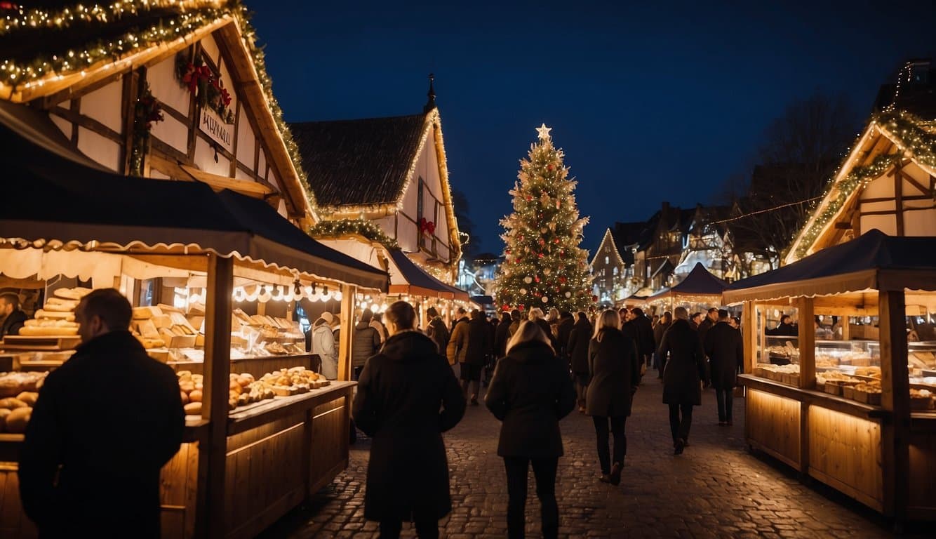 Vibrant Christmas market stalls offer diverse vegan and gluten-free food options, reflecting the rise of inclusive eating