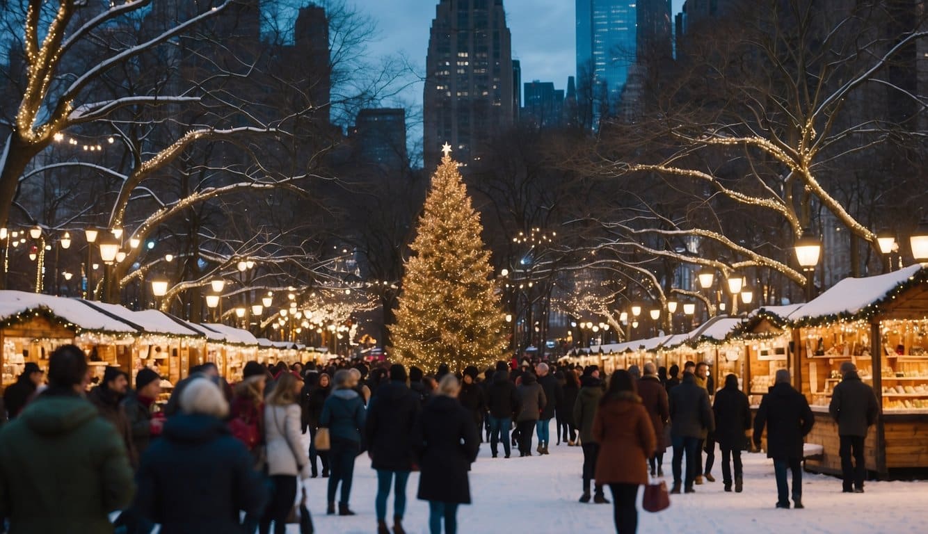 Bryant Park Winter Village: bustling Christmas market with iconic NYC backdrop