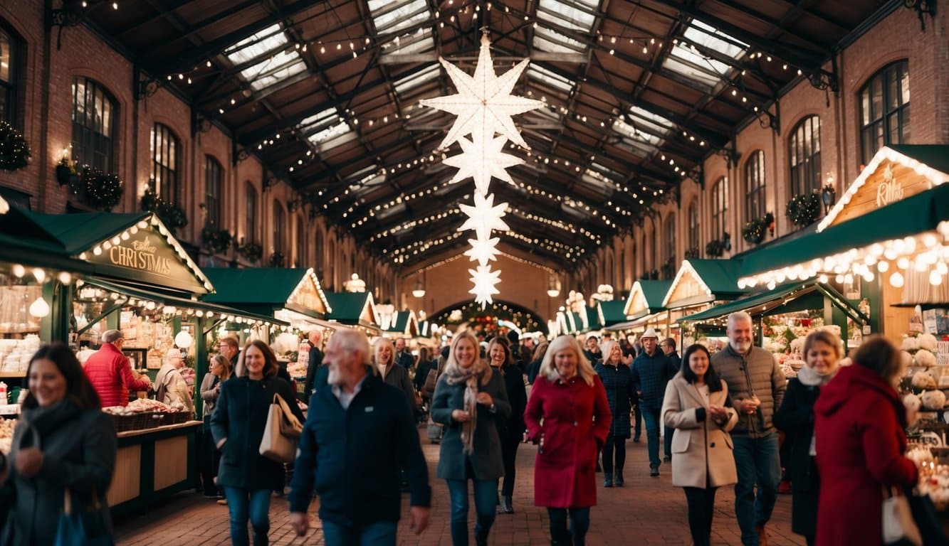 Christmas Markets Texas 2025: Top 50 Festive Destinations 8 A bustling Christmas market in Texas, 2025, filled with festive stalls, twinkling lights, and joyful shoppers