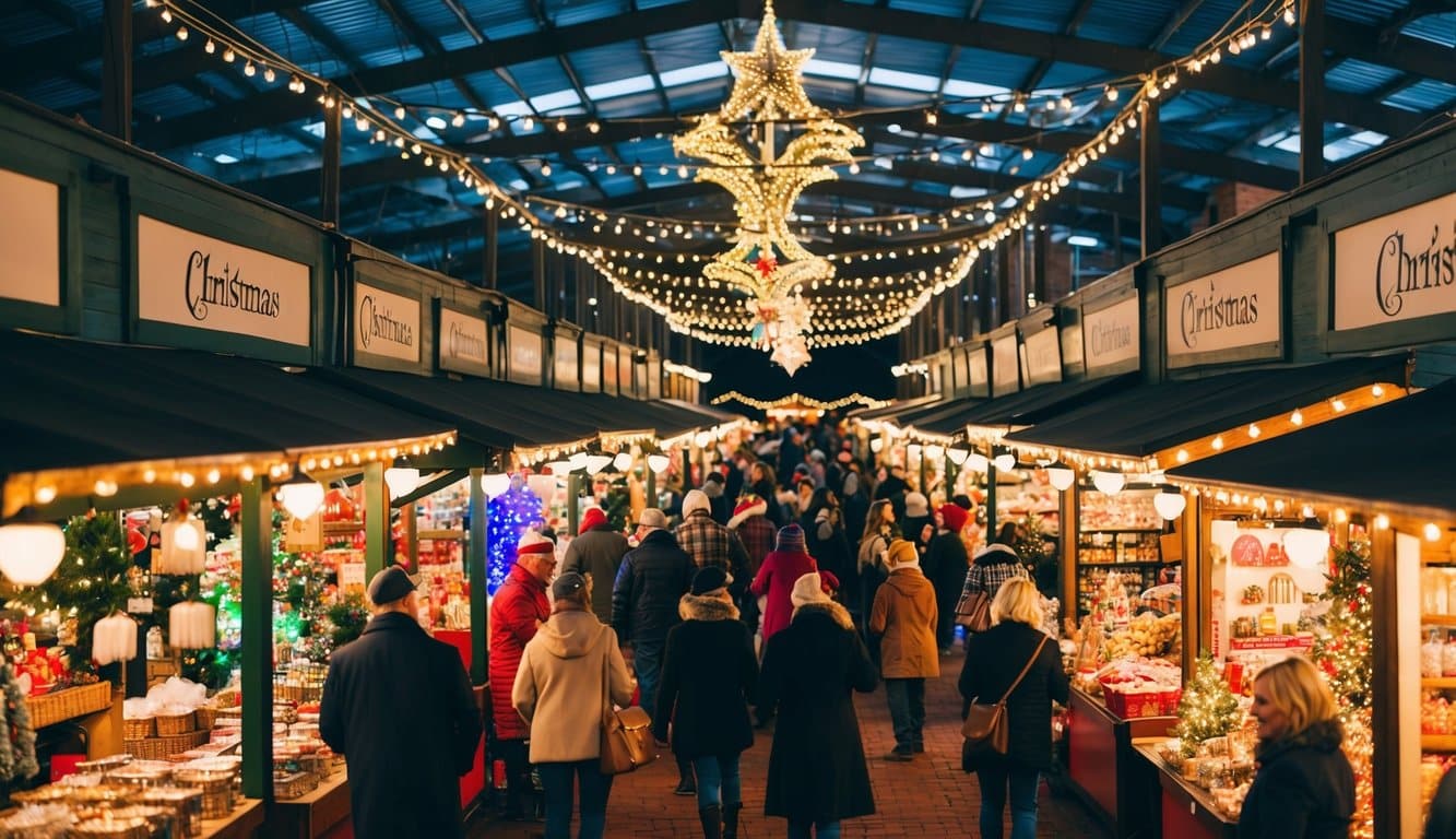 Christmas Markets Florida 2025: Festive Holiday Destinations Across the Sunshine State 9 A bustling Christmas market in Jacksonville, Florida, filled with festive stalls, twinkling lights, and joyful visitors