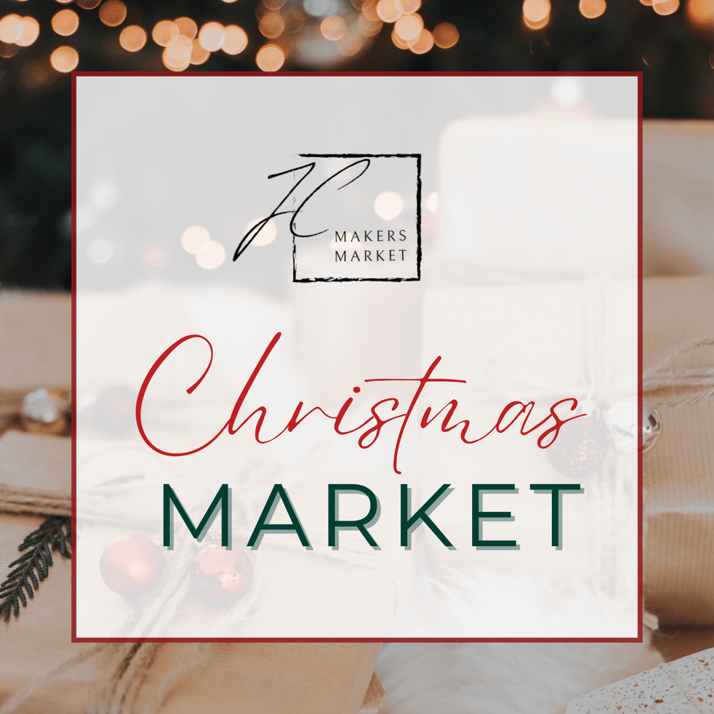 You won't Want To Miss Tennessee’s Most Magical Christmas Markets and Holiday Fairs for 2025 7 A square graphic with the text “Makers Market Christmas Market” over a blurred background of wrapped gifts and holiday decorations.