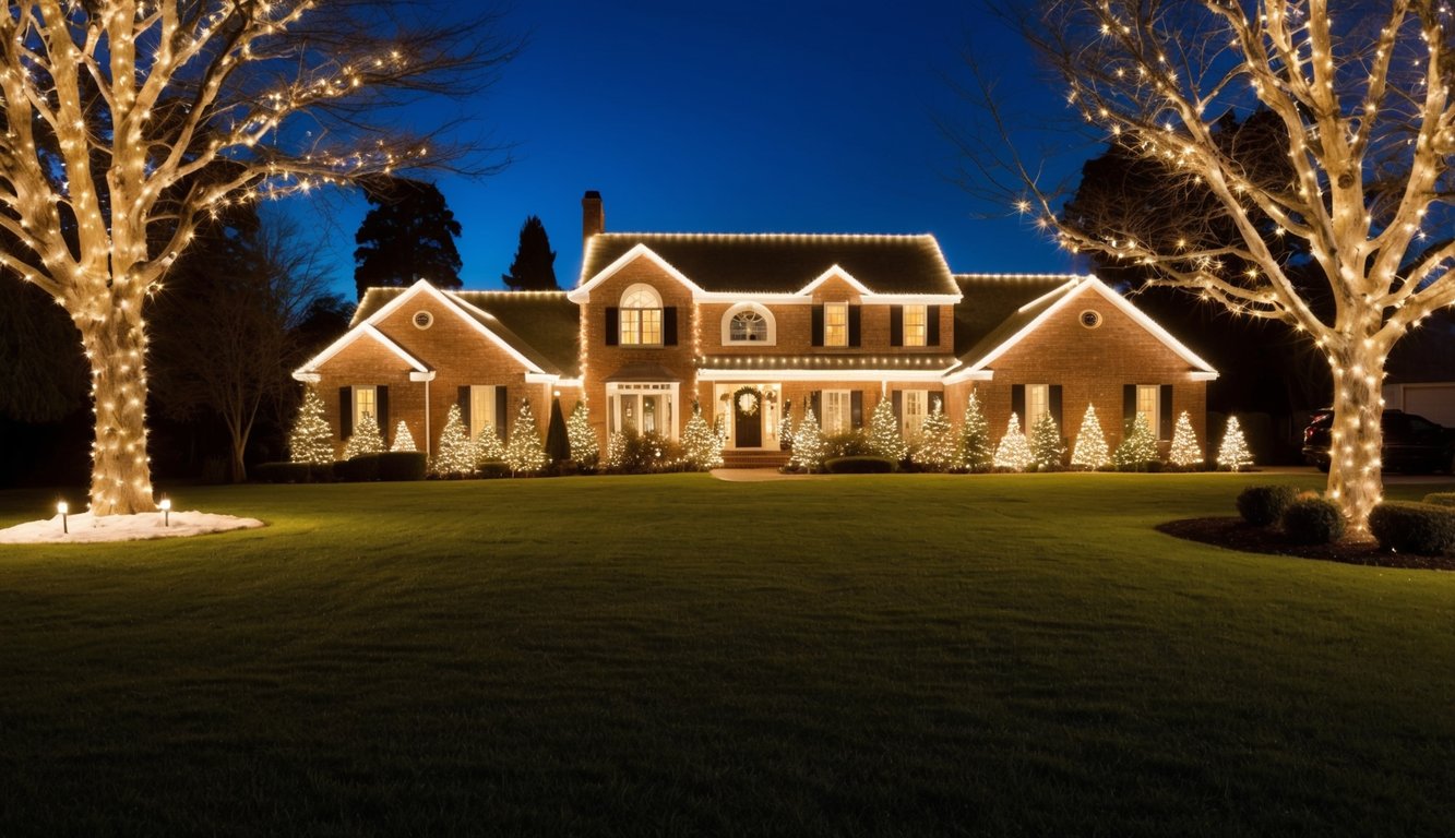Best Christmas Light Displays Illinois 2025: Top 20 Festive Spots to Visit 7 A sprawling suburban house adorned with thousands of twinkling Christmas lights, synchronized to music and illuminating the entire yard and surrounding trees