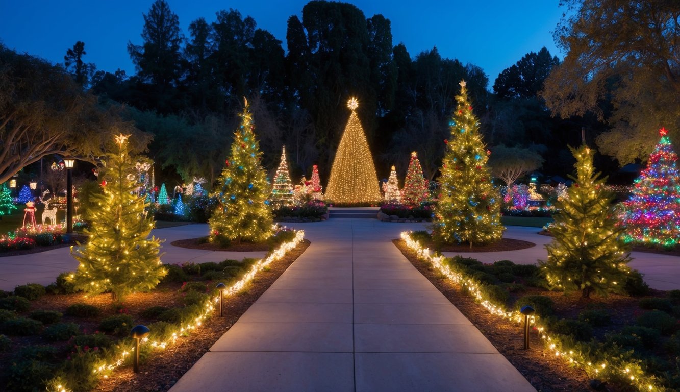 Best Christmas Light Displays Idaho 2025: Must-See Holiday Attractions 6 The Idaho Botanical Garden glows with colorful Christmas lights, illuminating the trees, pathways, and festive displays throughout the garden in 2025