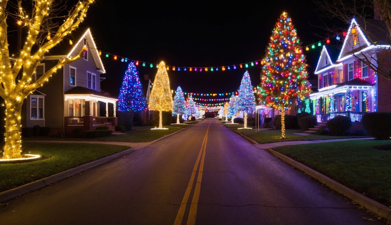 Best Christmas Light Displays Indiana 2025: Must-See Holiday Attractions 10 Colorful lights adorn every house and tree along Edison Road, creating a mesmerizing holiday light show in Indiana