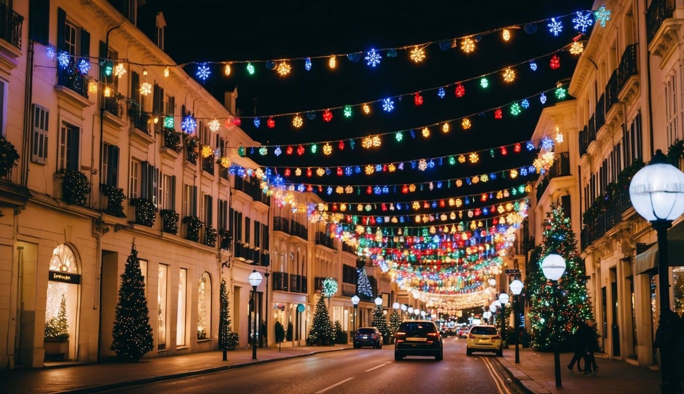 Best Christmas Light Displays Illinois 2025: Top 20 Festive Spots to Visit 11 A dazzling display of colorful Christmas lights illuminates the Lemont streets, creating a festive and magical atmosphere