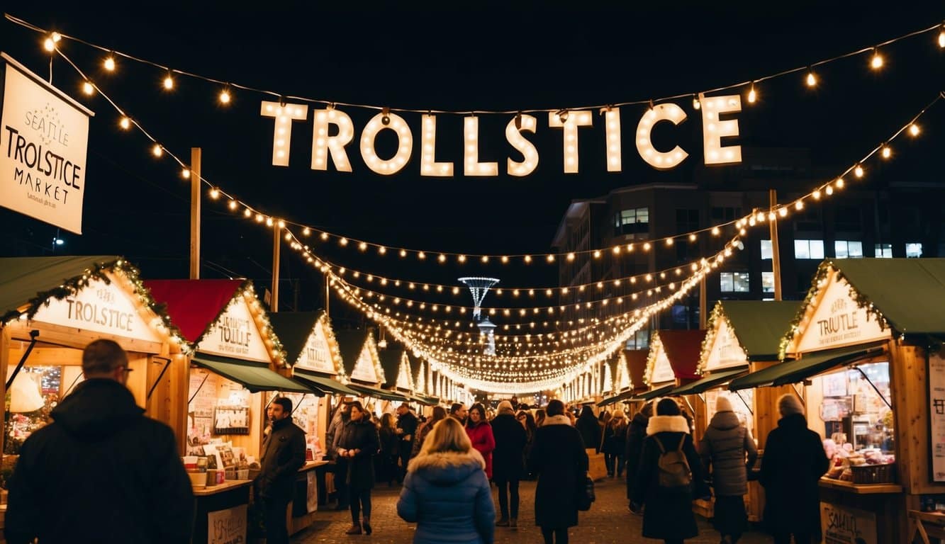 Christmas Markets Washington State 2025: Top 50 Festive Events and Holiday Fairs 7 The Trollstice Holiday Night Market in Seattle is bustling with festive stalls and twinkling lights, creating a cozy and magical atmosphere for visitors to browse and shop
