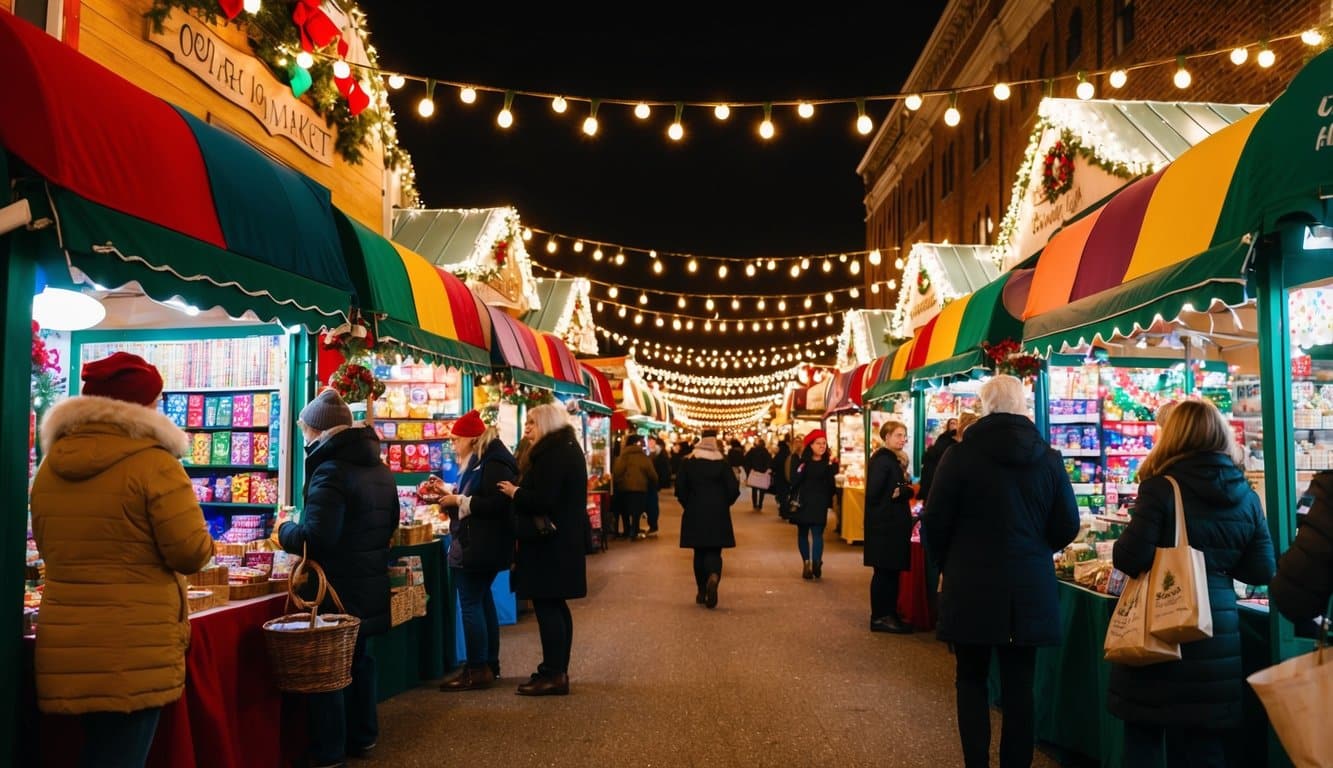Christmas Markets Ohio 2025: 50 Top Holiday Events and Festive Fairs 8 Colorful artisan stalls line the bustling Ohio holiday market, decked out with festive decorations and twinkling lights, offering handmade goods and holiday treats