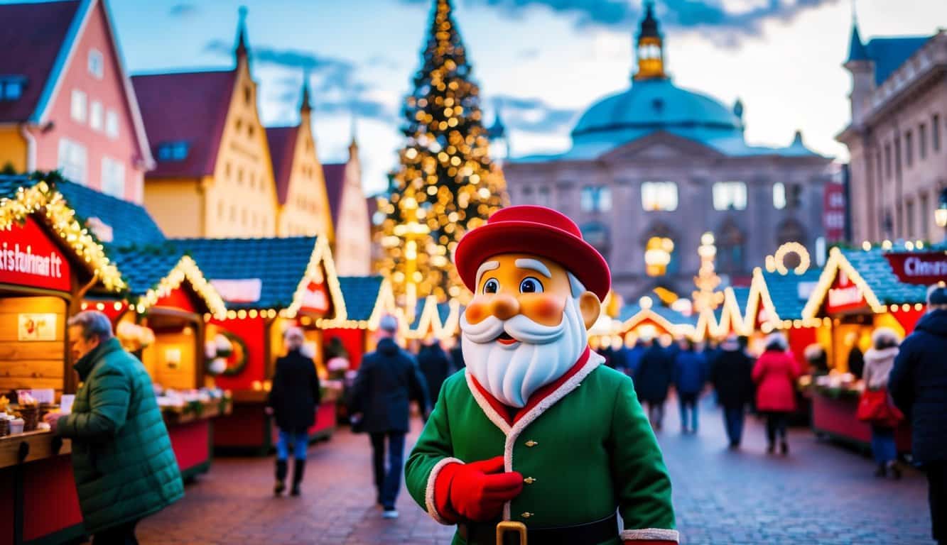 Christmas Markets Ohio 2025: 50 Top Holiday Events and Festive Fairs 11 A festive themed character explores the bustling Christkindlmarkt Christmas Markets in Cincinnati, Ohio 2025