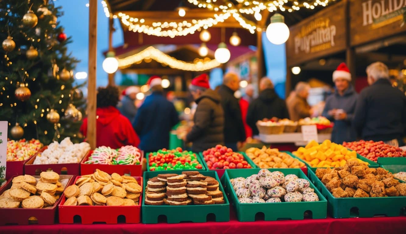 Christmas Markets Washington State 2025: Top 50 Festive Events and Holiday Fairs 3 Festive stalls brimming with holiday treats and decor at Puyallup Holiday Market, Washington State