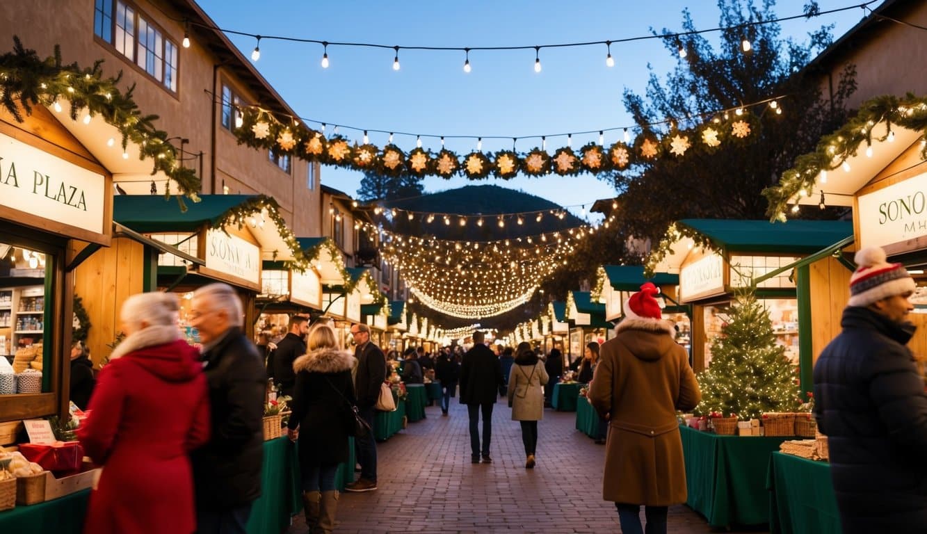 Christmas Markets Northern California 2025: Top Festive Display Events and Locations 11 The Sonoma Plaza Holiday Market is bustling with festive Christmas market stalls and twinkling lights, creating a cozy and magical atmosphere in Northern California