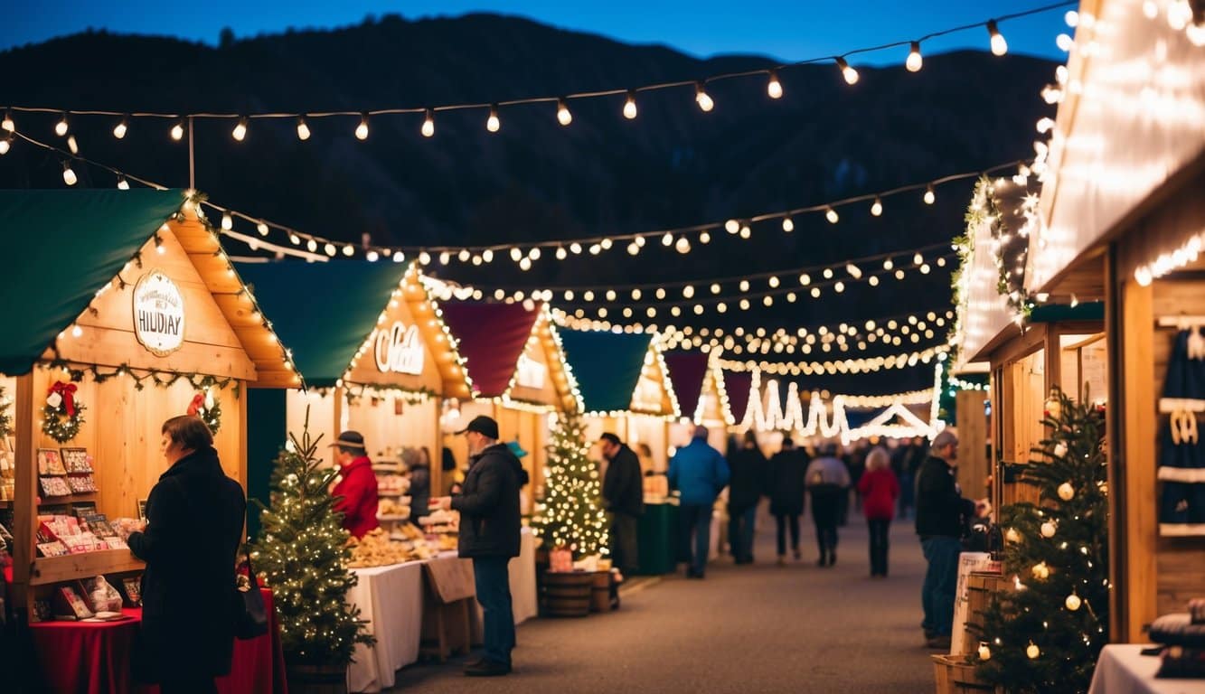 Christmas Markets Northern California 2025: Top Festive Display Events and Locations 6 A bustling holiday craft fair with festive stalls and twinkling lights in El Dorado Hills, Northern California