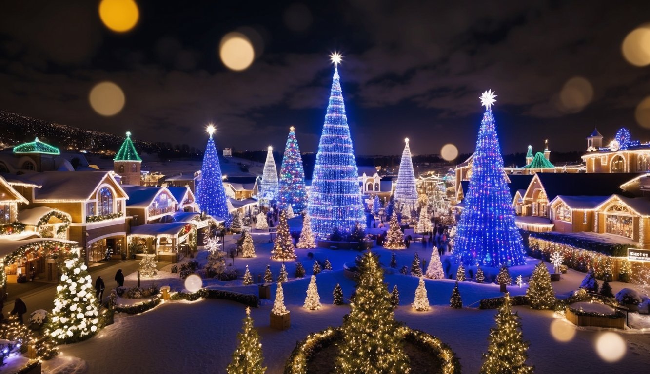 Best Christmas Light Shows Michigan 2025: Top Dazzling Displays to Experience 2 A sprawling winter wonderland with dazzling lights, towering Christmas trees, and festive decorations, creating a magical holiday spectacle