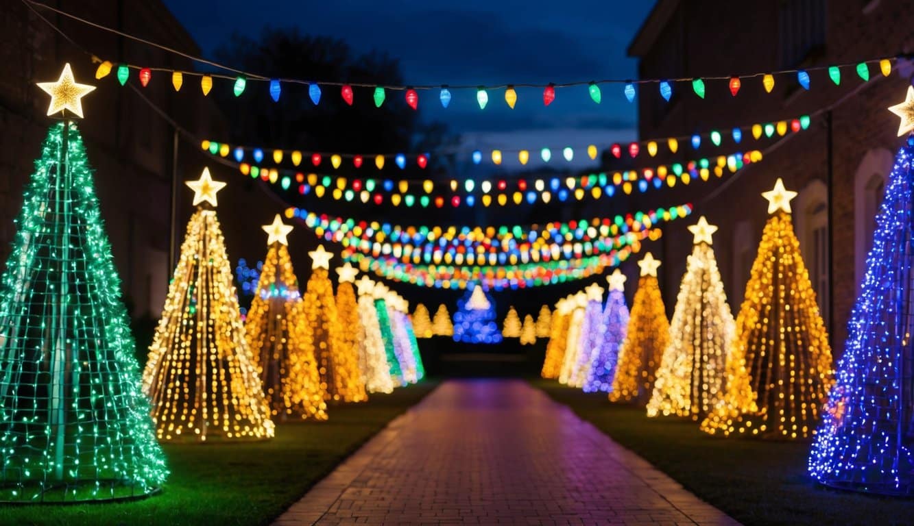 Best Christmas Light Shows Missouri 2025: Top 20 Dazzling Holiday Displays 9 Colorful Christmas lights illuminate a festive outdoor display with synchronized music, creating a dazzling and enchanting holiday atmosphere