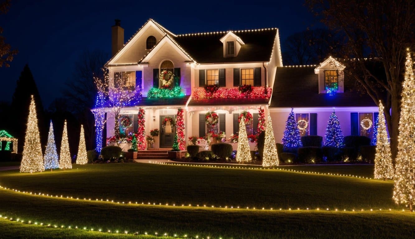 Best Christmas Light Shows Nebraska 2025: Dazzling Displays to See 4 A festive display of colorful lights adorning the Steinauer family home, illuminating the night with a dazzling Christmas light show