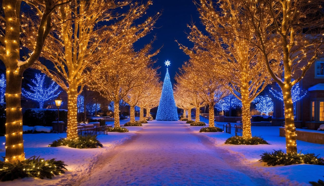 Best Christmas Light Shows New Hampshire 2025: Dazzling Displays for the Holiday Season 8 Vibrant, twinkling lights illuminate the wintry landscape, adorning trees, buildings, and walkways in a dazzling display of holiday cheer