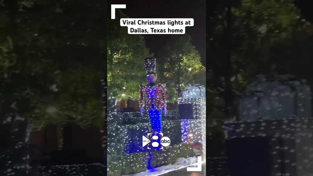 viral dallas texas christmas light display draws crowds